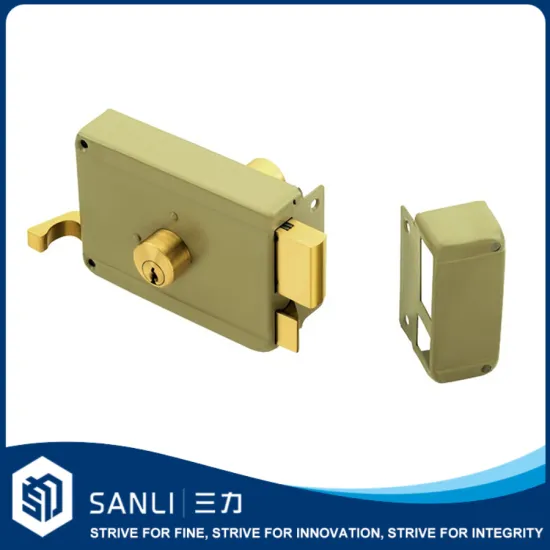 iron case adjustable 60mm backset brass key door lock