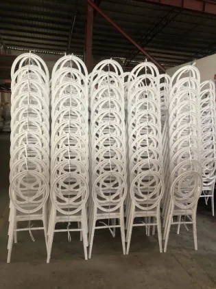Stackable Infinity White Resin Phoenix Chair Rentals for Weddings and Events