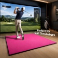 Estera de golf comercial rosa, estera de práctica de absorción de impactos de 35mm de espesor con Base antideslizante NBR para el hogar y el simulador