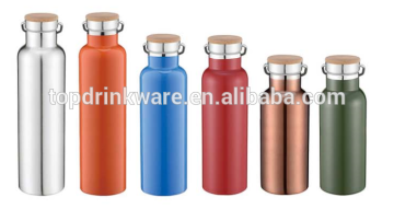 500ml Insulated sport bottle with bamboo lid