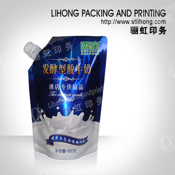 Commercial Food Packaging-Stand Up Pouch for 1 kg Yogurt
