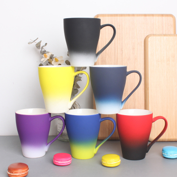 Wholesale Custom Logo Glazed Ceramic Porcelain Coffee Tea Cup Mugs with Soft Touch