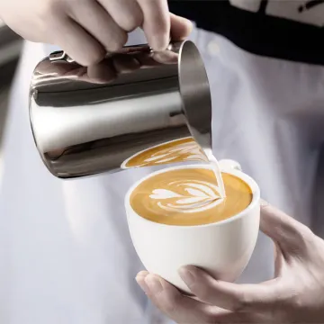 Stainless Steel Milk Frothing Pitcher for Coffee, Espresso, and Milk Steaming