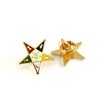 Custom Metal Masonic Lapel Pin: Order of the Eastern Star (OES) Masonic Regalia Logo