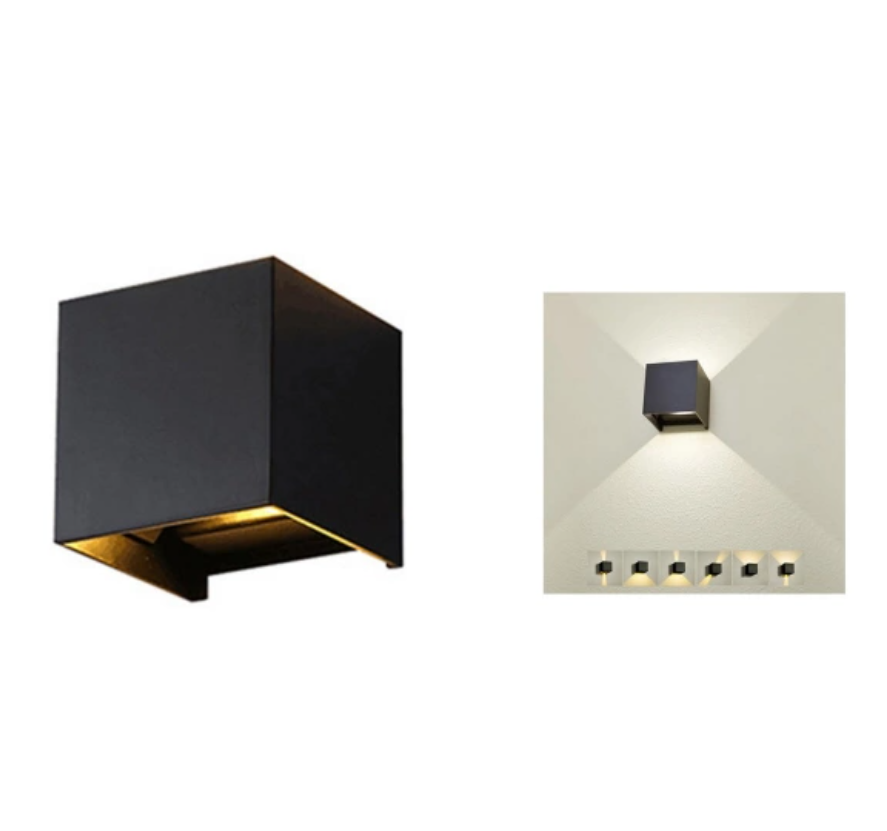 Warm light LED outdoor wall light