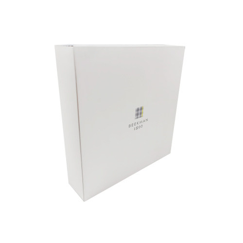 Elegant white cosmetic magnetic cardboard box