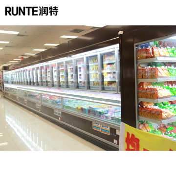 China Factory Combi Freezer Showcase: Double Temperature Commercial Freezer Refrigerator for Sale