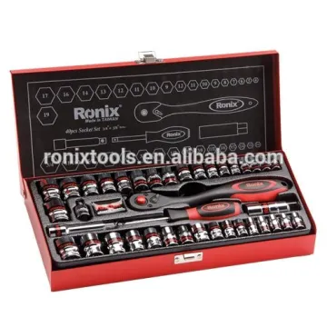 RONIX Auto Repair Tool Universal Ratchet Socket Wrench Set 40, 24, 27 pcs / RH-2640 2624 2628