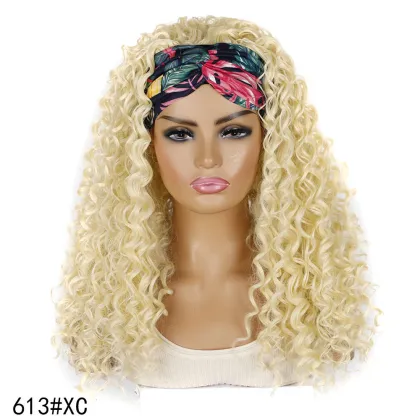 Hairband Wig Headgear Long Curly Hair  Headgear Headband Wig Cover Deep Curly Wig