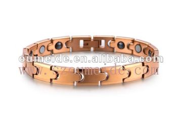 OEM/ODM Metal Factory Titanium Men's Magnetic Gold Germanium Bracelet