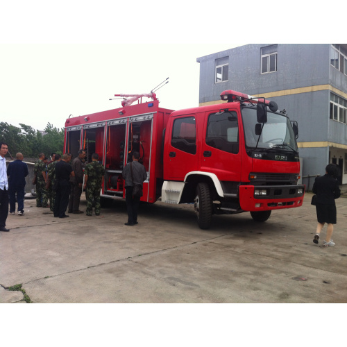 Exportación a Mozambique ISUZU camión de bomberos en polvo