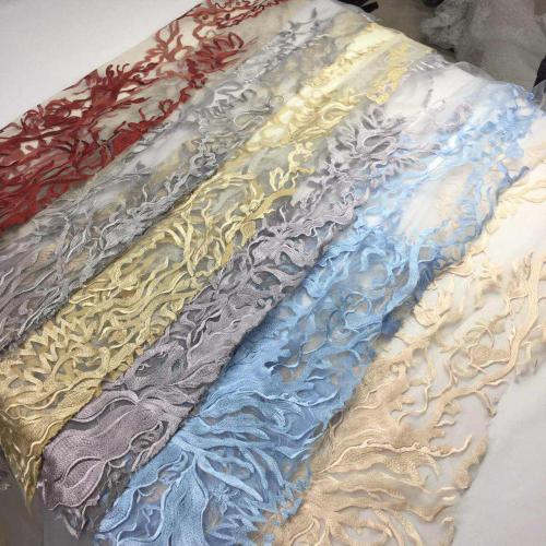 Tissu de dentelle tricoté en chaîne pour mariage