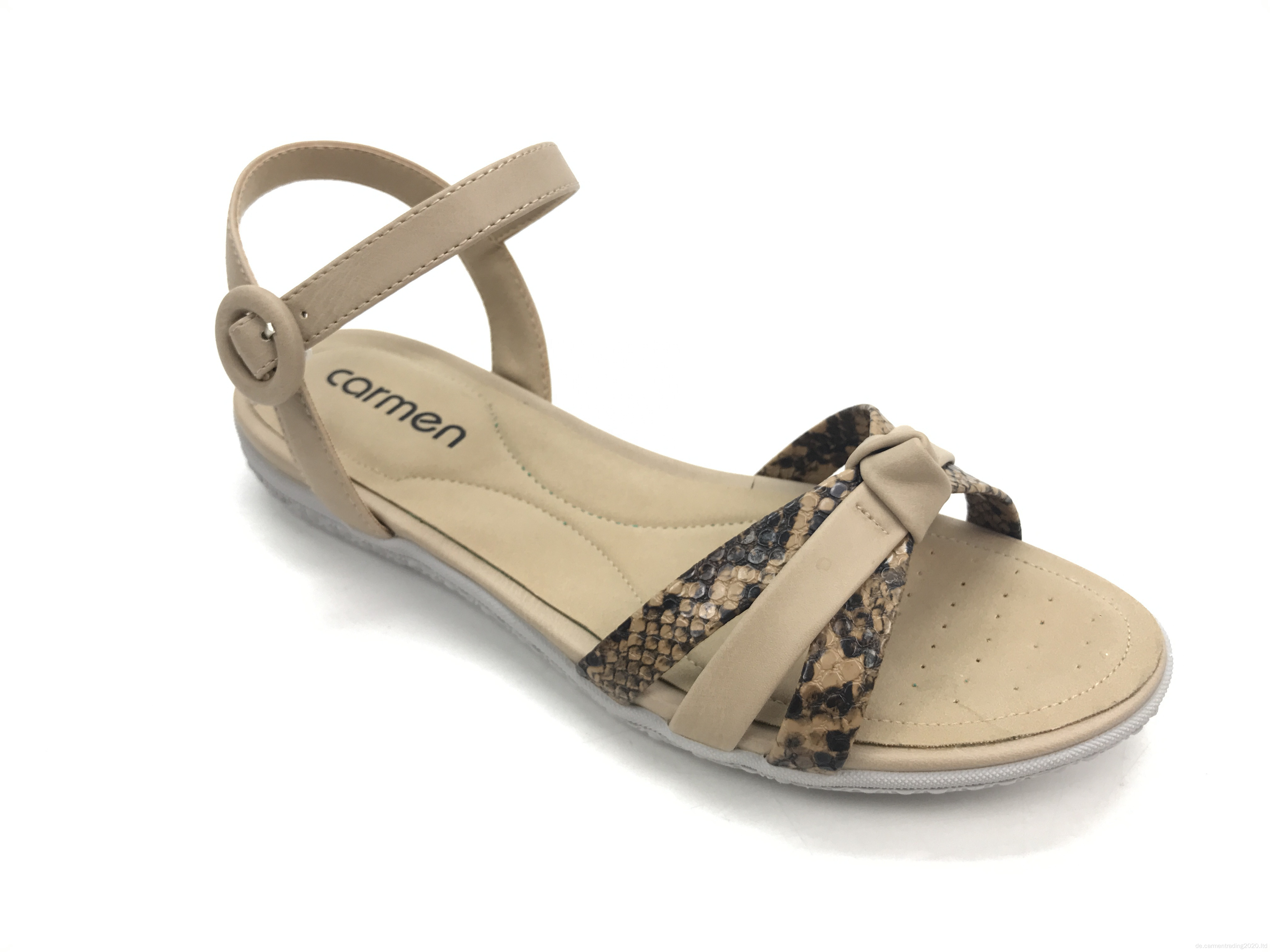 Sommer Python Muster flache Frauen Sandalen Sandalen