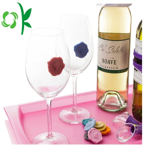 Silicone personalizado Wine DrinkMarkers aniversário criativo