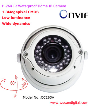 H.264 1.3Megapixel Infrared Waterproof Dome IP Camera