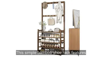 Simple Bamboo Shoe Racks and Cabinets