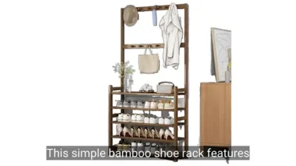 Simple Bamboo Shoe Racks and Cabinets