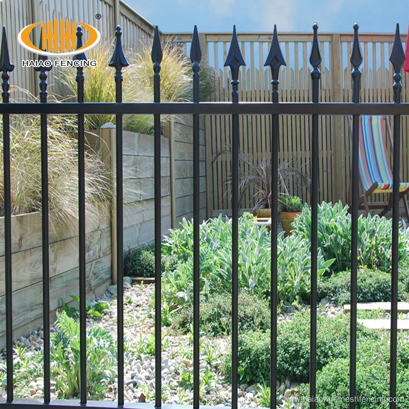 Cheap yard garden wrought iron steel fence