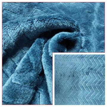 100%Polyester Double Side Flannel Fleece with Emboss Fabric