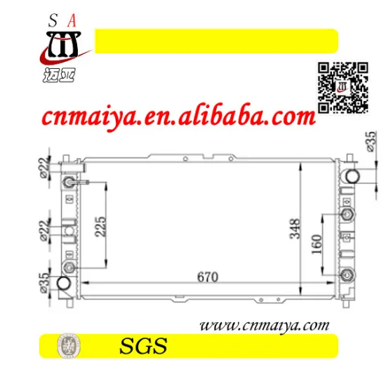 K801-15-200D/200E auto radiator fit for ASTINA, DPI:1559