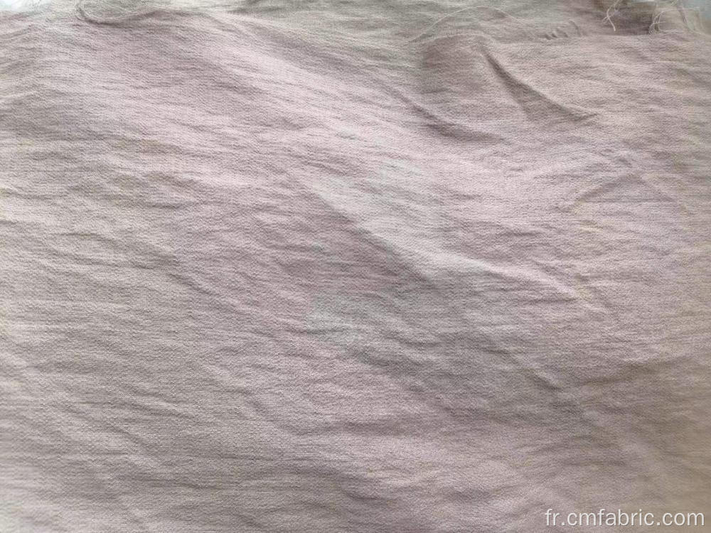Tissu texturé en crêpe entrelacée en polyester à rayons tissé