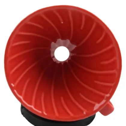 Ceramic Coffee Dripper with 2 Drip Holes for Home, Office, and Cafe Brewing