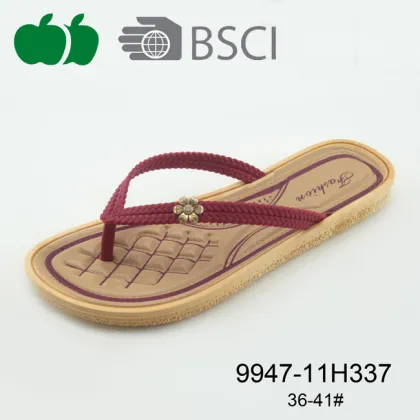 New Design Ladies Summer Plastic Flip Flops
