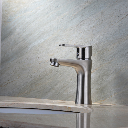 304 stainless-steel Single hole Single Handle Basin Faucet