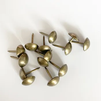 Antique Brass Sofa Nails: Furniture Tacks & Pushpin Hardware Decor