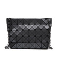 Matte brushed geometry bag folding single shoulder cross - slung chain bag