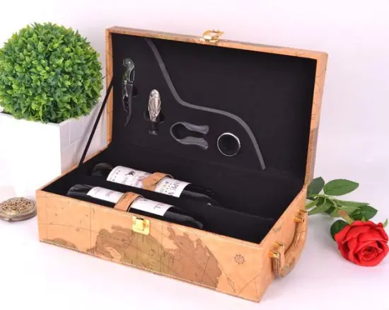 Custom Logo Wholesale Clamshell Red Wine Packaging with Magnetic Box and Epe Eva Insert