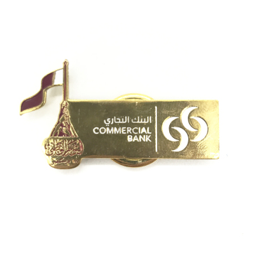 Qatar National Day Pin: Official Magnetic National Day Pin Featuring the QND Logo