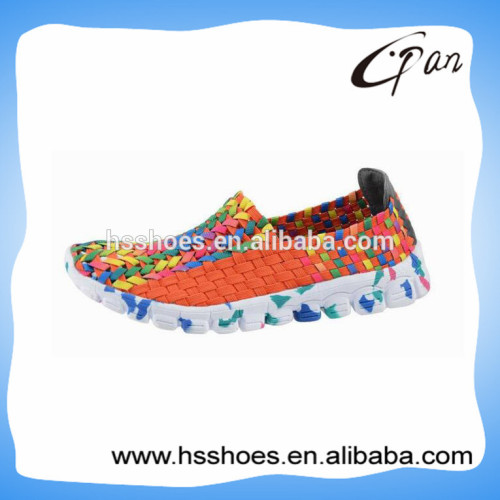 Soft comfortable handmade lady woven shoes