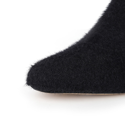 Warm Woolen High-Heel Ankle Boots