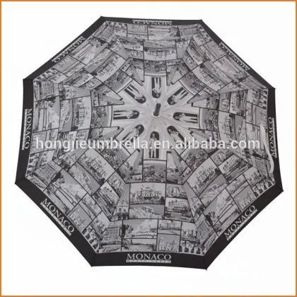 Pongee Material sunscreen printing umbrella Advertising cheap straight automatic umbrella