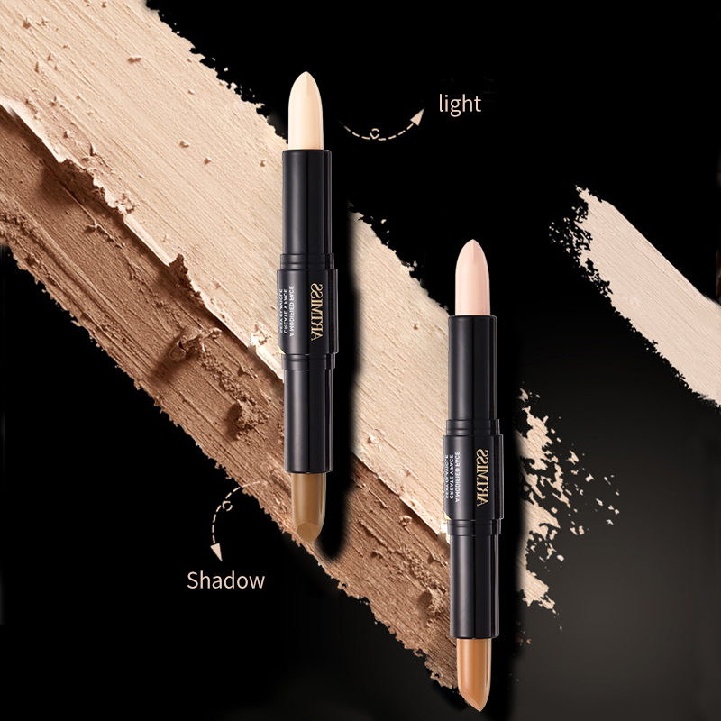 Double Head Concealer Stick Pen Two colors Highlighter Concealer Makeup Contour Foundation Stick