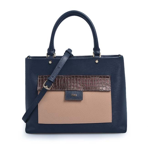 Designer Handle Bag MK Bags Grainy Leather Black