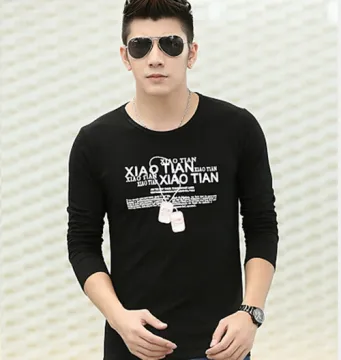 Mens Crewneck Long Sleeve T-Shirts