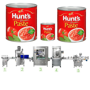 Canned Tomato Sauce Production Line with Fruit Jam Filling and Canning Machines for Jars and Cans