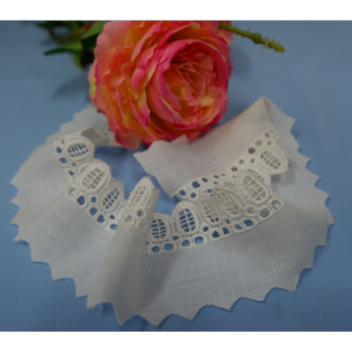 dari White Lace Cotton Stretch Fabric Trims