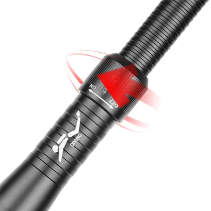 Aluminum Alloy T6 LED Diver Light - IPX8 Waterproof Diving Flashlight