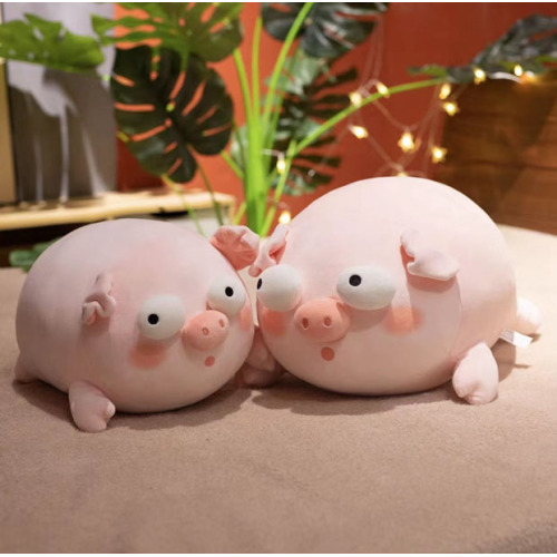 재미있는 분홍색 돼지 봉제 봉제 장난감