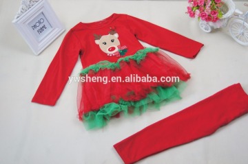 Christmas clothes set for baby and children,2pcs clothes set