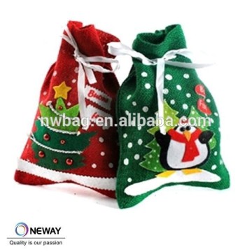 Custom cotton Christmas Book Bags ,drawstring bag ,gift bags