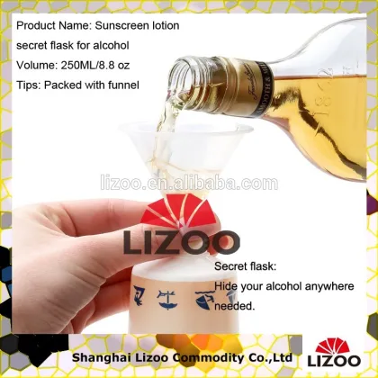 Sunscreen Lotion Tube Flask - Easy To Fill Hidden Booze Container