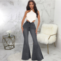 Bell Bottom Jeans Femmes Haute taille