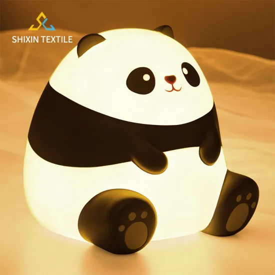 Customizable Panda Silicone Rechargeable Touch Lamp - A Cute Night Light for Babies and Kids