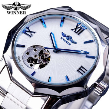 SLZg08 Custom Logo Luxury Men's Skeleton Mechanical Watch