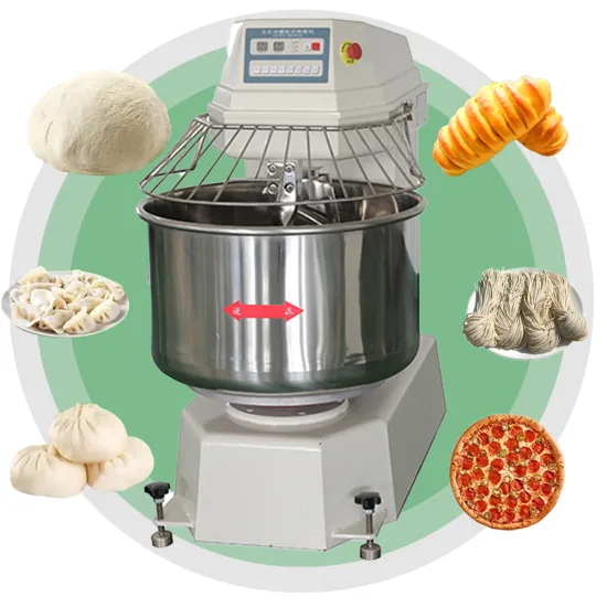 Commercial Double-Speed Horizontal Dough Mixer for Bakery Dough (25kg-50kg)