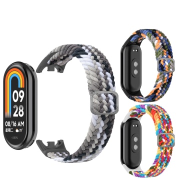 Elastic Nylon Braided Bracelet Strap for Xiaomi Mi Band 8